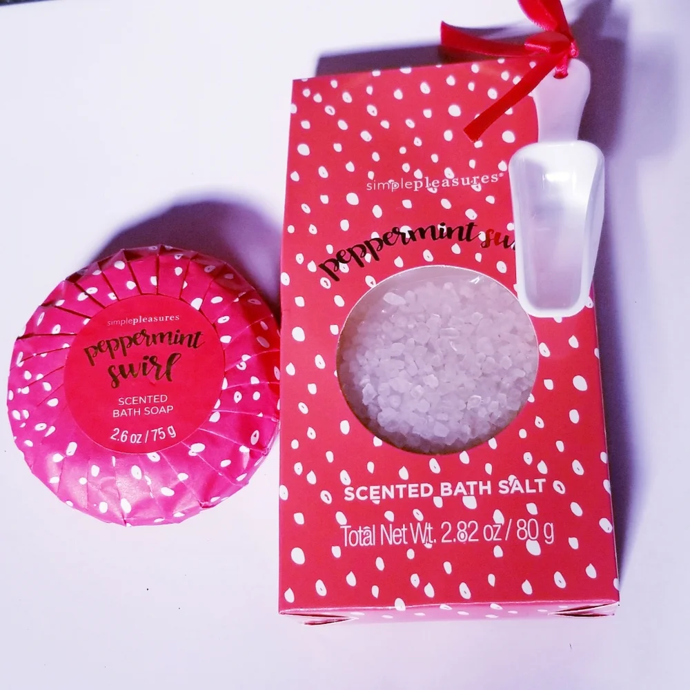 Holiday Christmas Peppermint Bath Salt and Soap